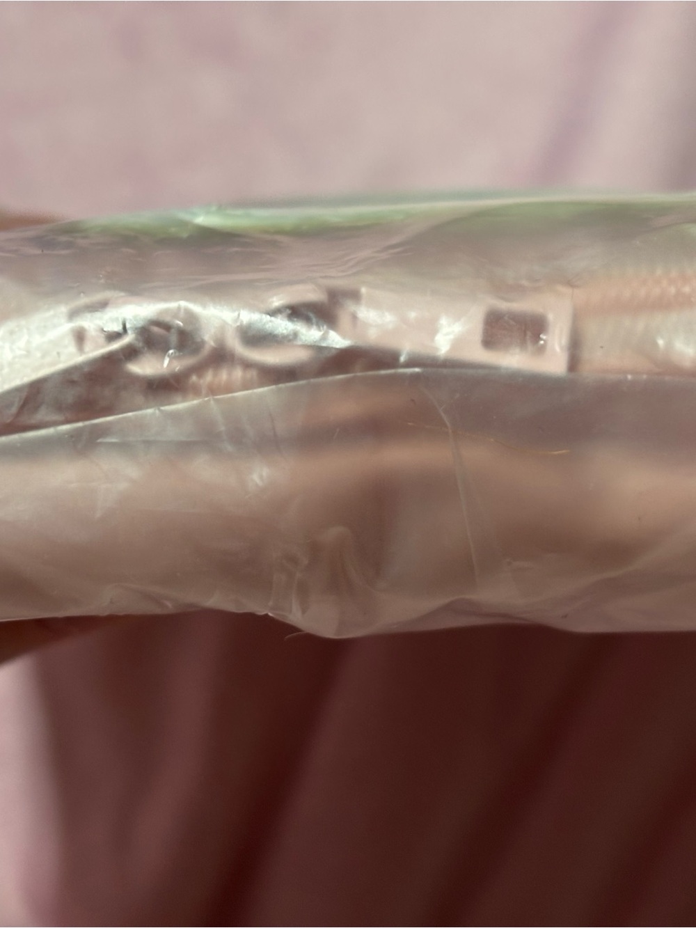 Pink 'FACE’ Cosmetic Bag With Zipper Closure - Picture 3 of 3